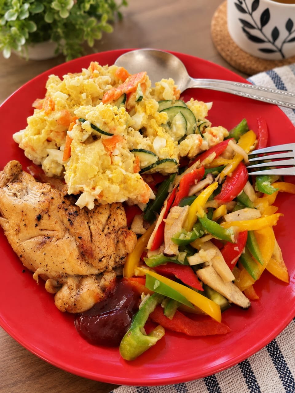 My Colorful Whole-Food Chicken Plate